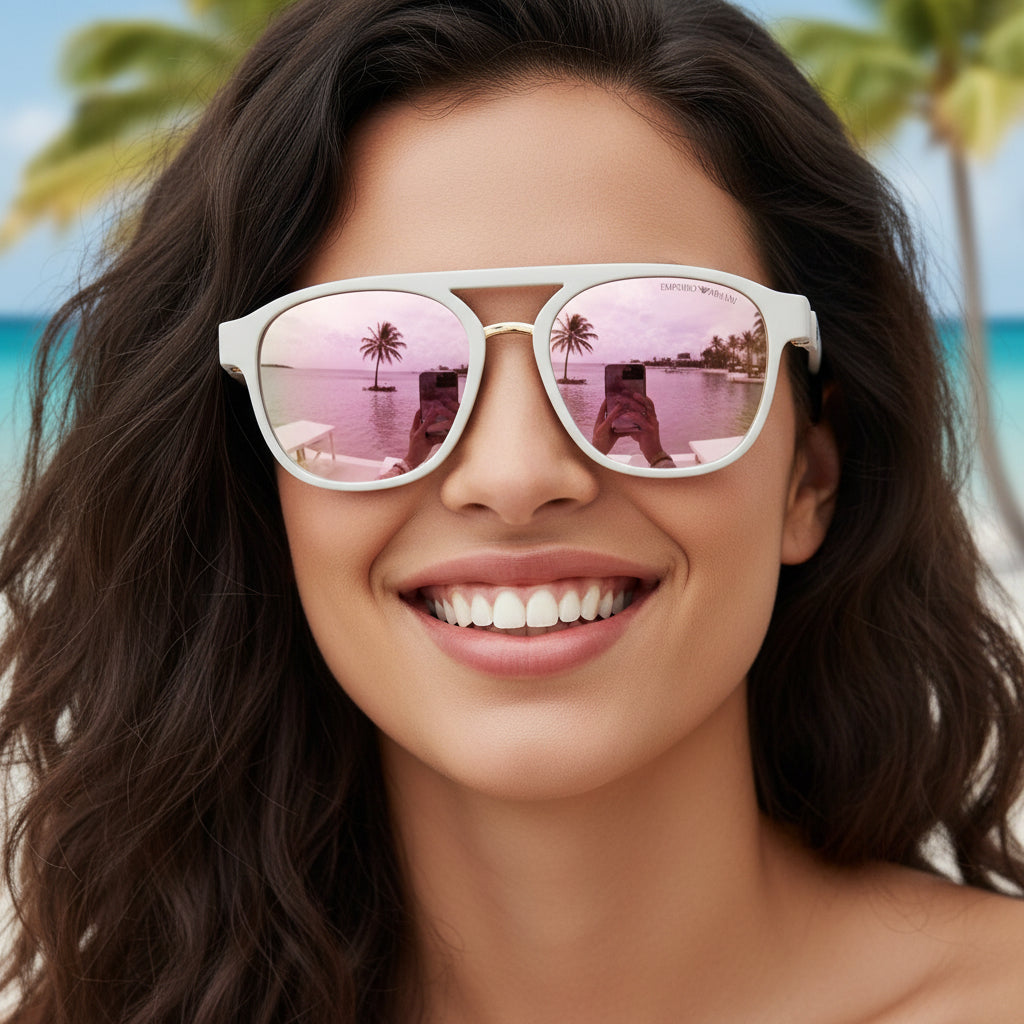 Gafas Minimal White Nude