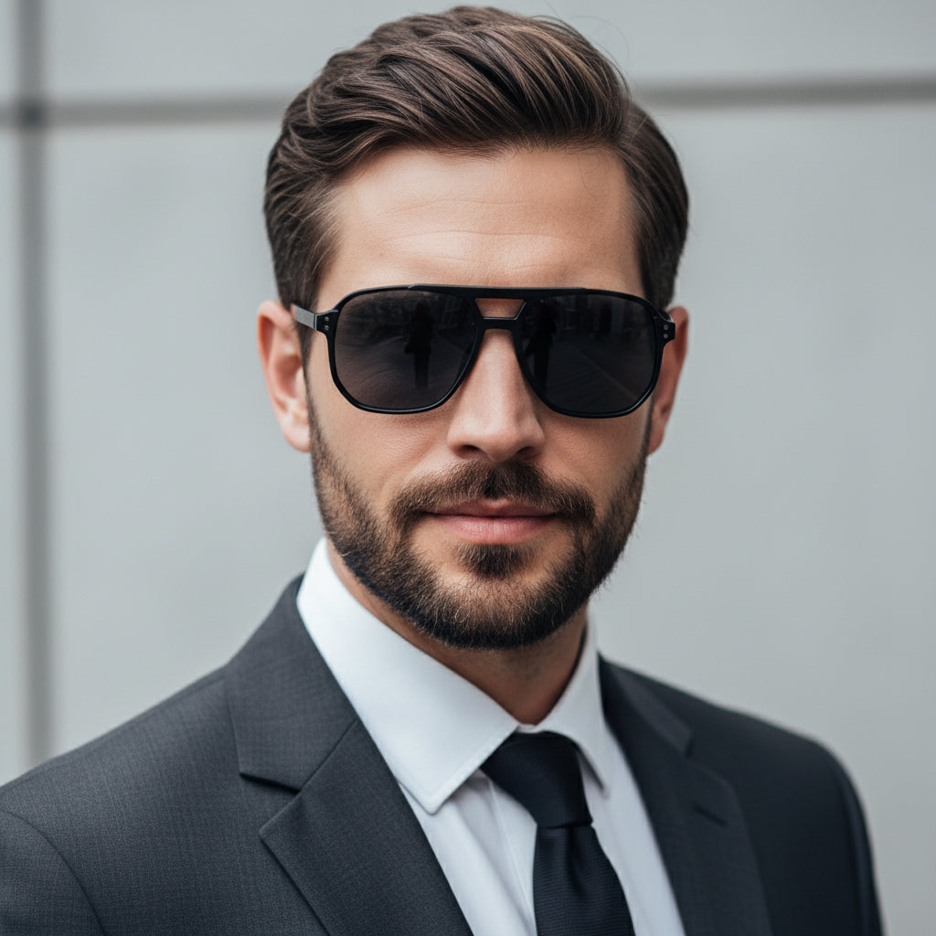 Gafas negras corporativas 2x1 marco tr90 y marco de metal