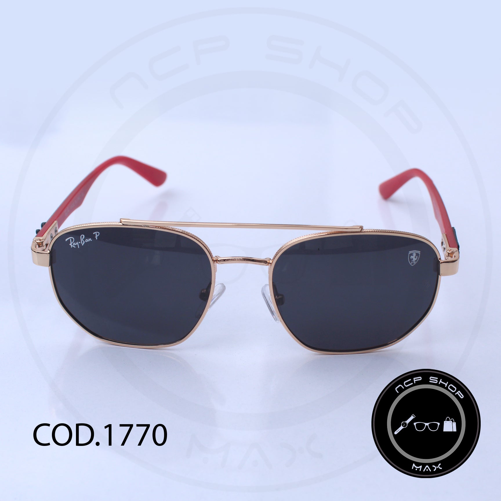 Gafas Luxury Gold Red Accent
