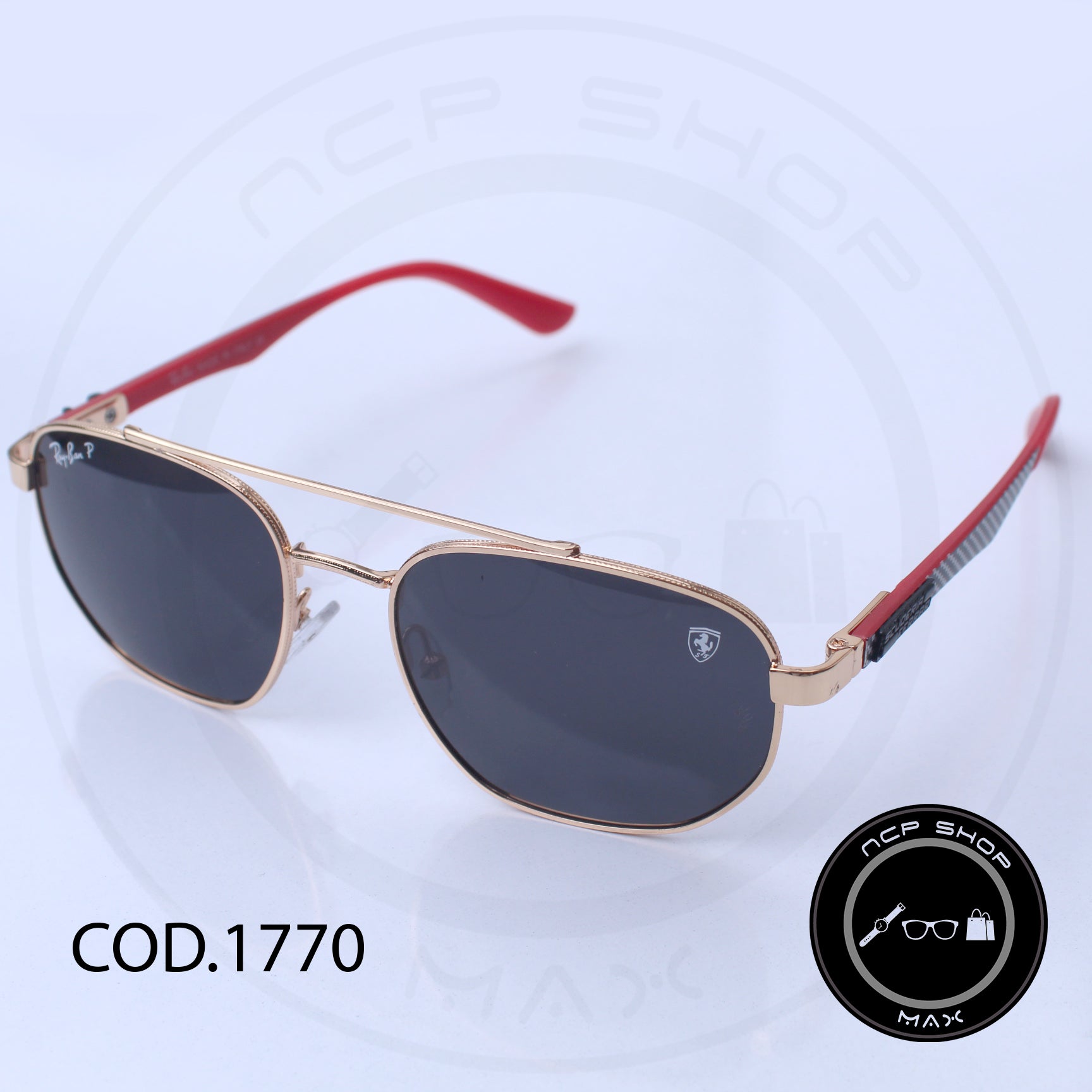 Gafas Luxury Gold Red Accent