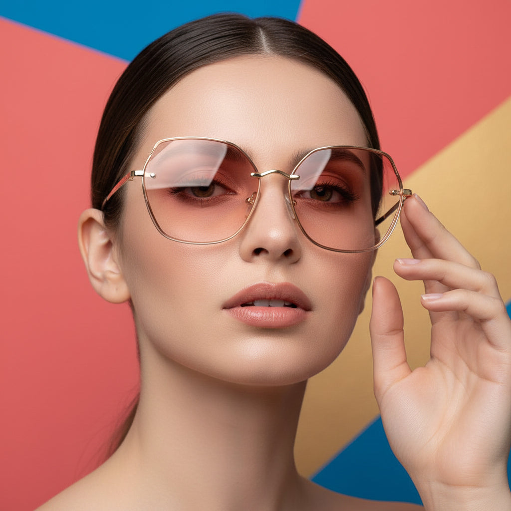 Gafas Pink Fade Gold Premium